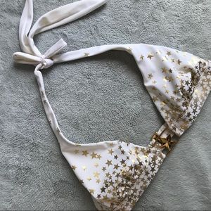 Victoria's Secret Star Print Metallic Bikini Top